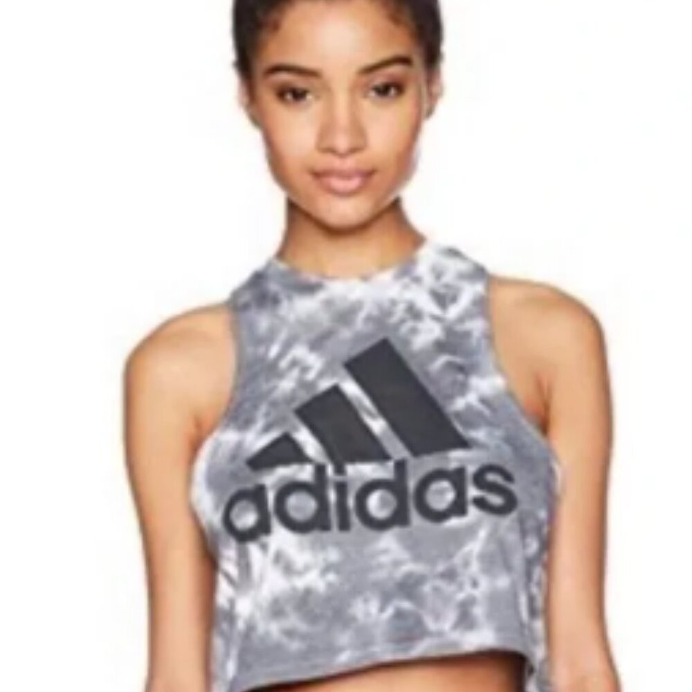 Adidas Women Top Adidas Festival Crop Top M Tie Dye Blue